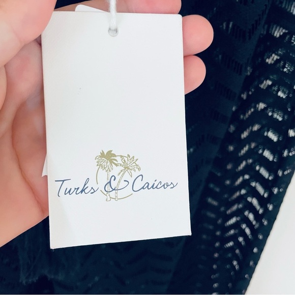 ๐๏ธ NWT Turks & Caicos Crochet Black Beach Cover-Up Pants โ Size M ๐ค๐ - Picture 5 of 12
